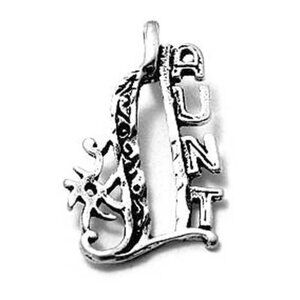 LOVELY "#1 AUNT" CHARM IN STERLING SILVER